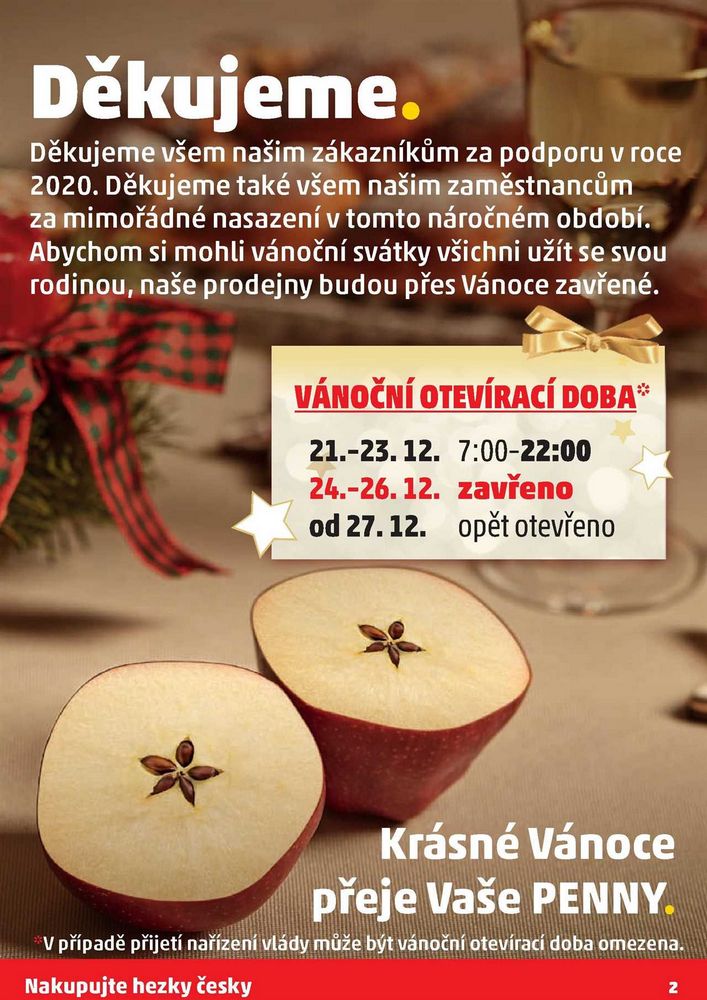 Otevírací doba Penny během svátků 2020